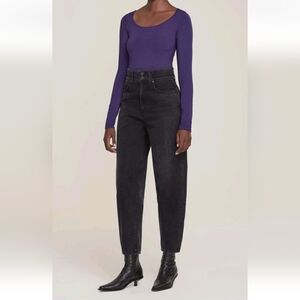 Agolde Black Straight Leg Jeans